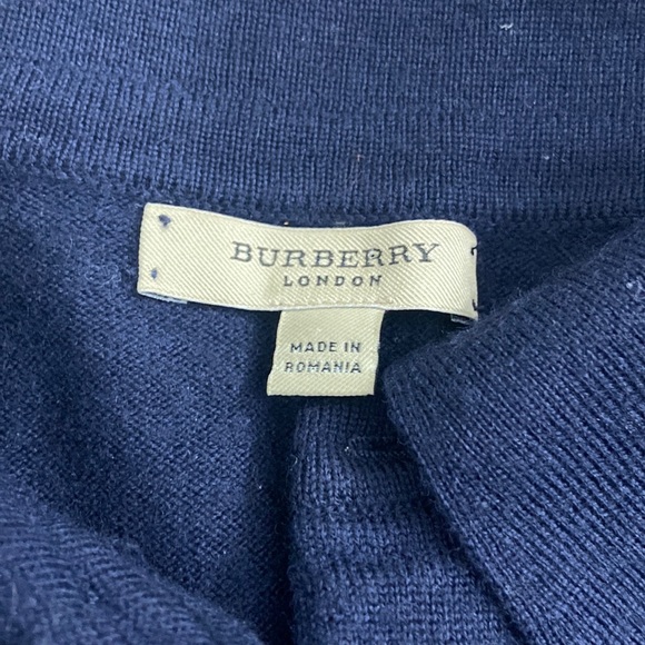 Burberry Other - BURBERRY Extra Fine Merino wool pullover long sleeve sweater w collar 3 buttons